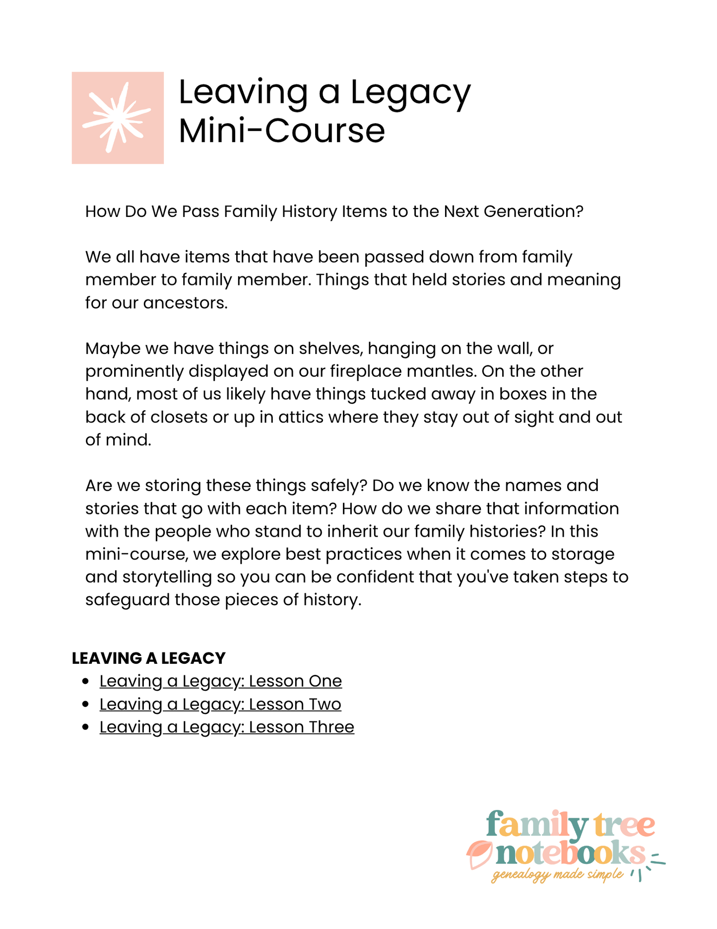 The Family Tree Notebooks Learning Library Lifetime Membership