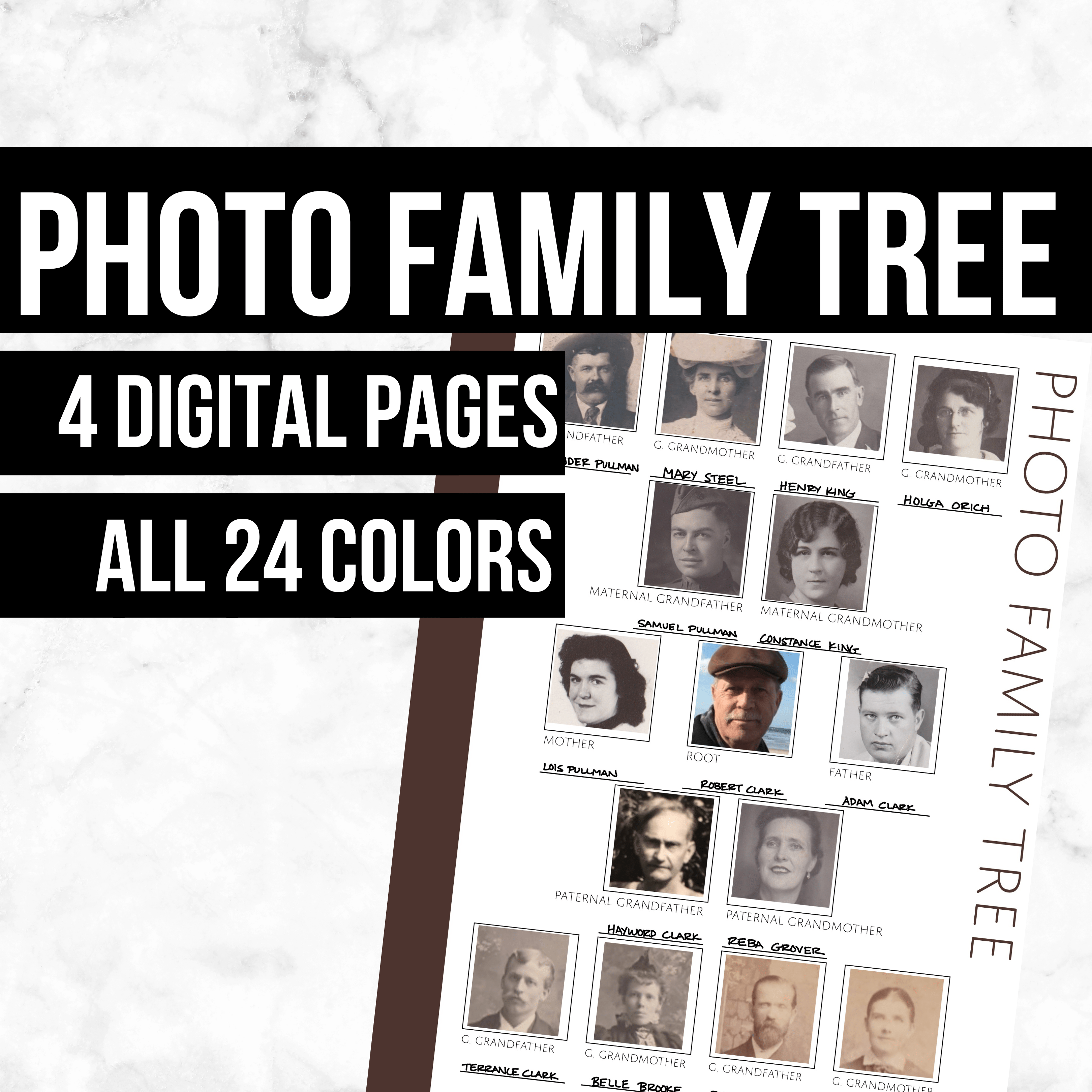 Root Person: Printable Page for Family Tree Notebook (Digital Download)