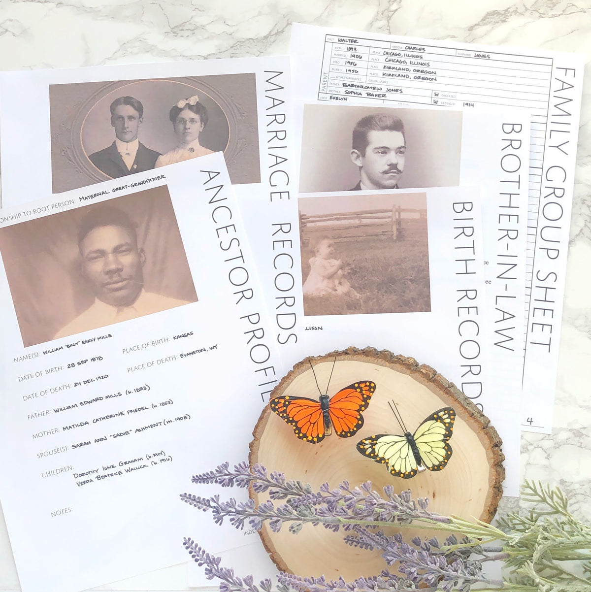Family Tree Notebooks Flip-Through: Low-Ink Pages