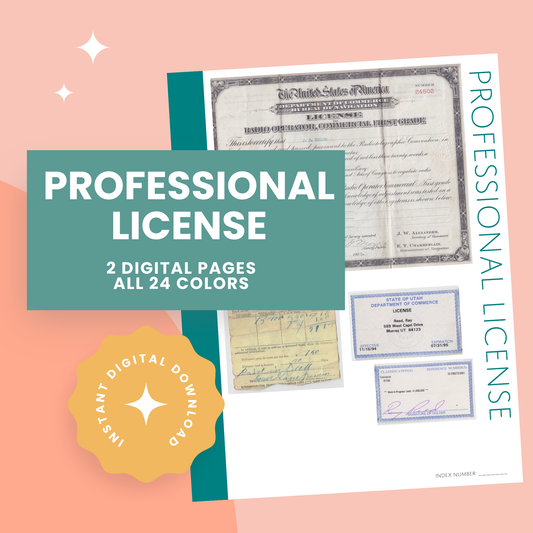 Professional License: Printable Genealogy Forms (Digital Download)