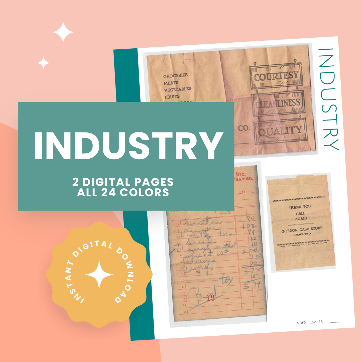 Industry: Printable Genealogy Forms (Digital Download)