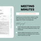 Meeting Minutes: Printable Genealogy Forms (Digital Download)