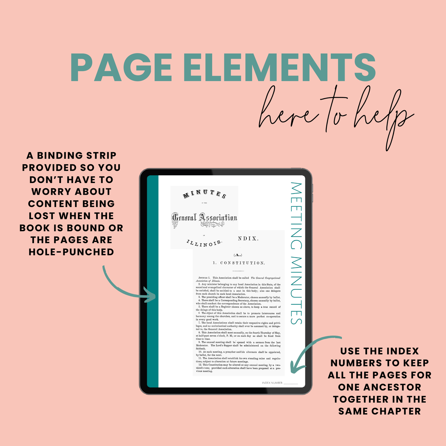 Meeting Minutes: Printable Genealogy Forms (Digital Download)