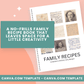 Basic Recipe Pages - Canva Family Recipe Book