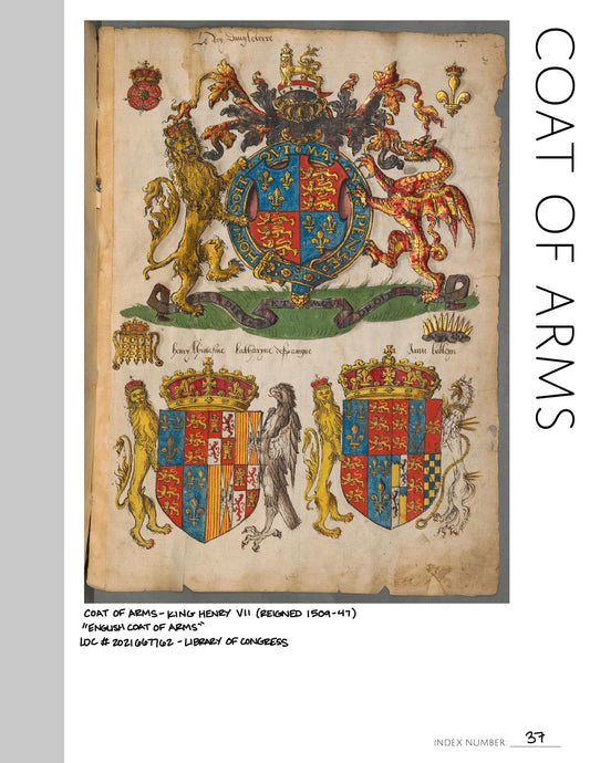 Coat of Arms: Printable Genealogy Form (Digital Download)