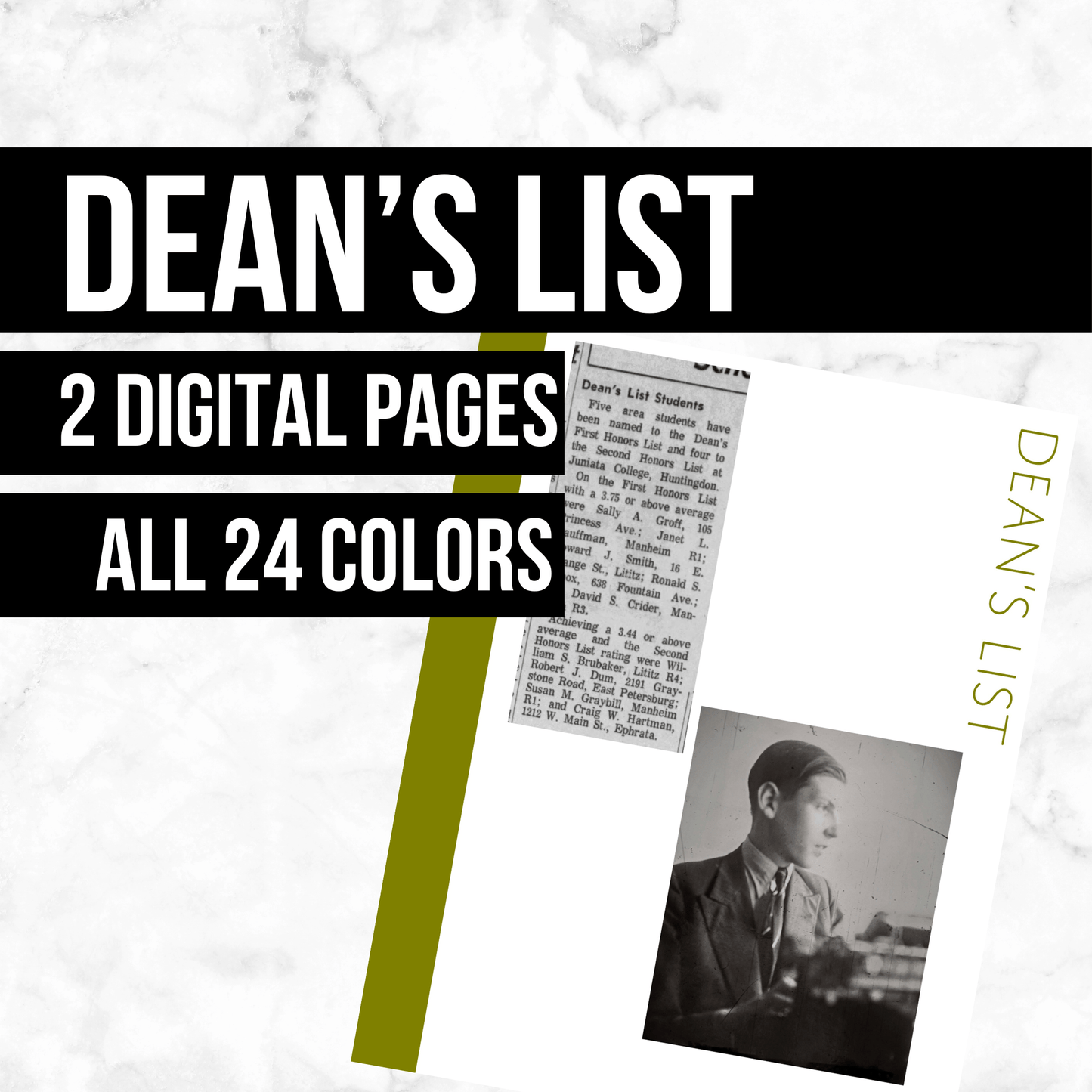 Dean's List: Printable Genealogy Forms (Digital Download)