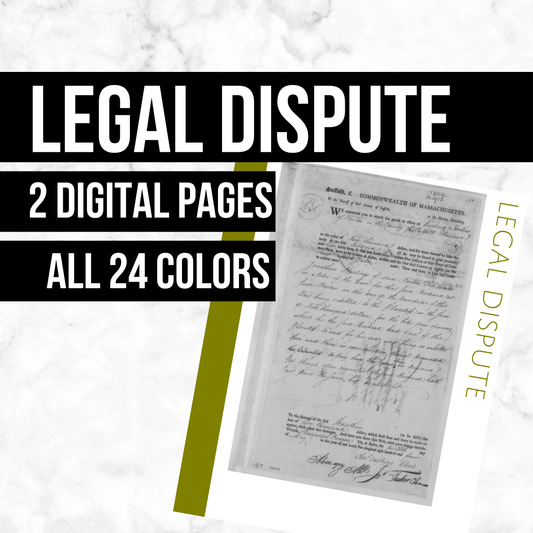 Legal Dispute: Printable Genealogy Forms (Digital Download)