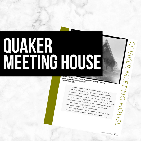 Quaker Meeting House: Printable Genealogy Forms (Digital Download)