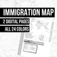 Immigration Map: Printable Genealogy Form (Digital Download)