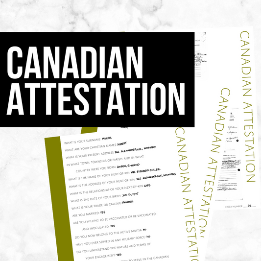 Canadian Attestation: Printable Genealogy Forms (Digital Download)