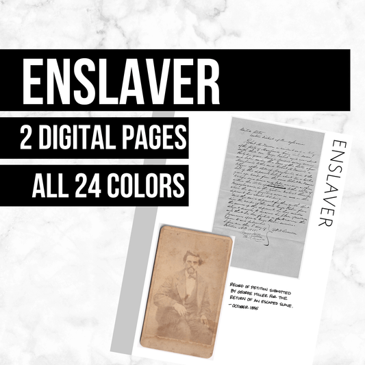 Enslaver: Printable Genealogy Form (Digital Download)