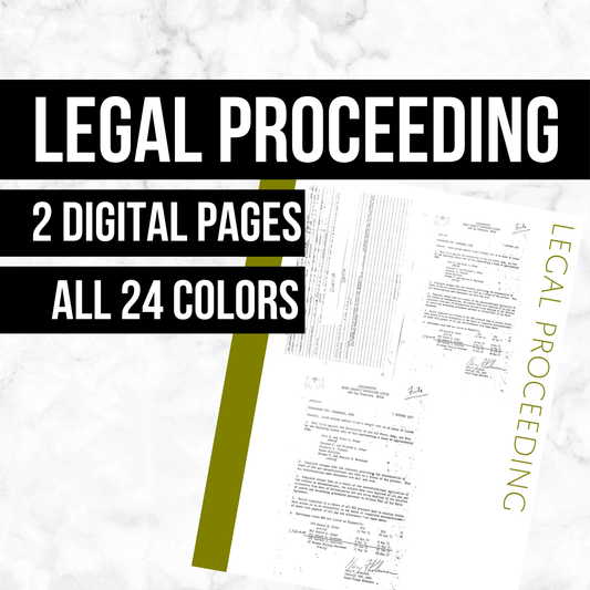 Legal Proceeding: Printable Genealogy Forms (Digital Download)