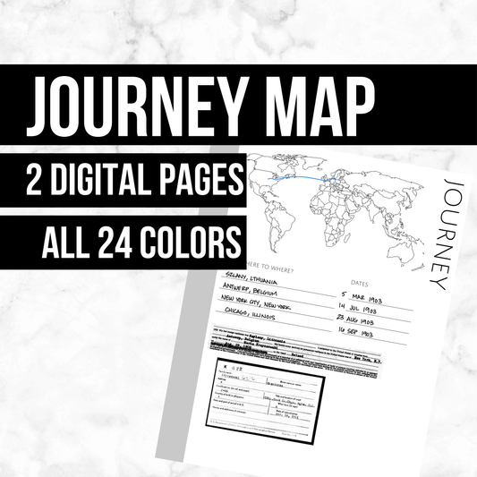 Journey Map: Printable Genealogy Forms (Digital Download)