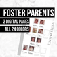 Foster Parents Family Tree: Printable Genealogy Form (Digital Download)