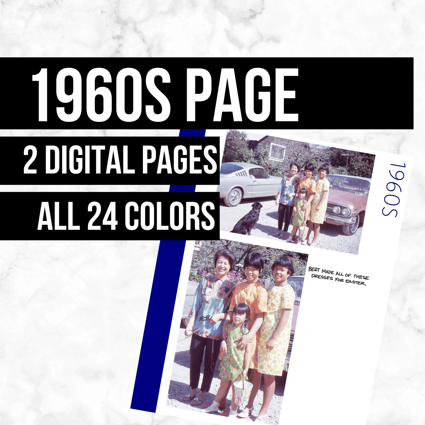 1960s Page: Printable Genealogy Form (Digital Download)