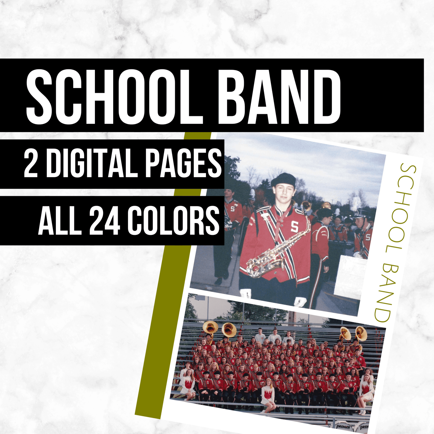 School Band: Printable Genealogy Page (Digital Download)