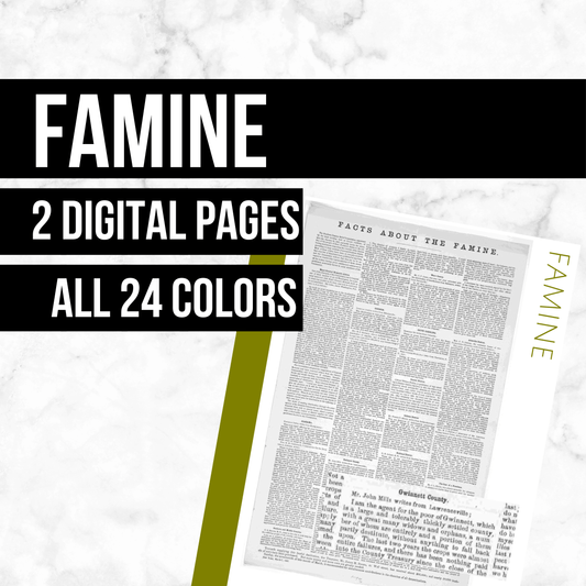 Famine: Printable Genealogy Forms (Digital Download)