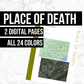 Place of Death: Printable Genealogy Form (Digital Download)
