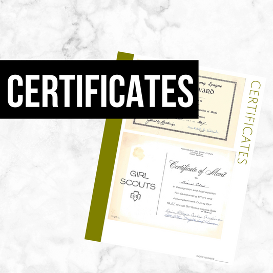 Certificates: Printable Genealogy Forms (Digital Download)