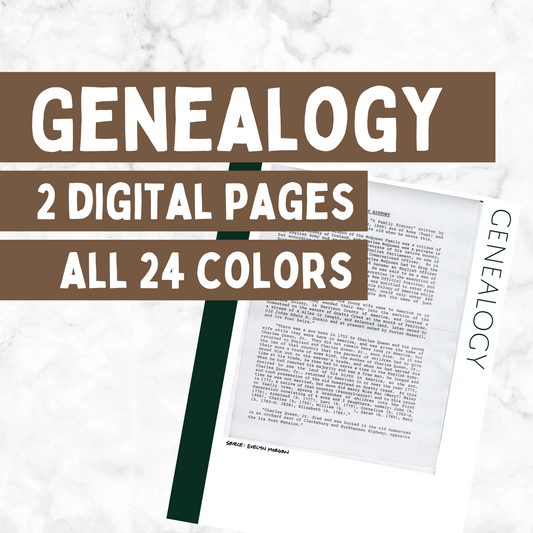 Genealogy: Printable Genealogy Form (Digital Download)