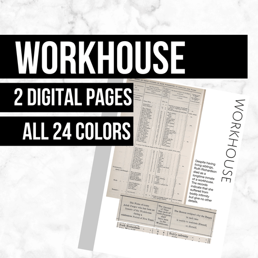 Workhouse: Printable Genealogy Form (Digital Download)