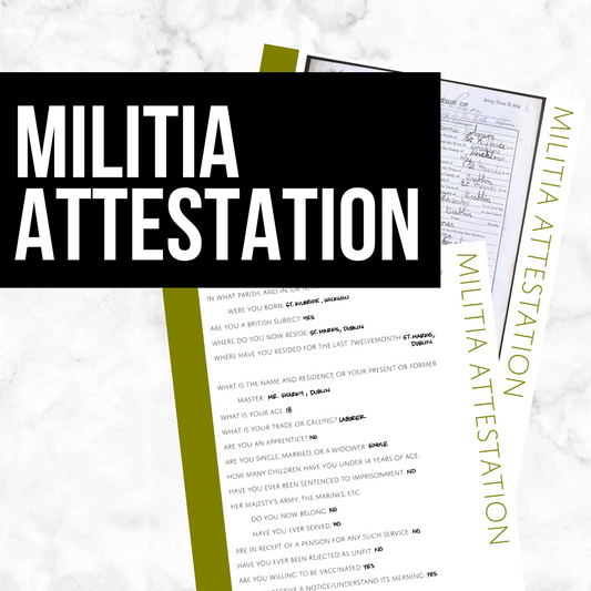 Militia Attestation: Printable Genealogy Forms (Digital Download)