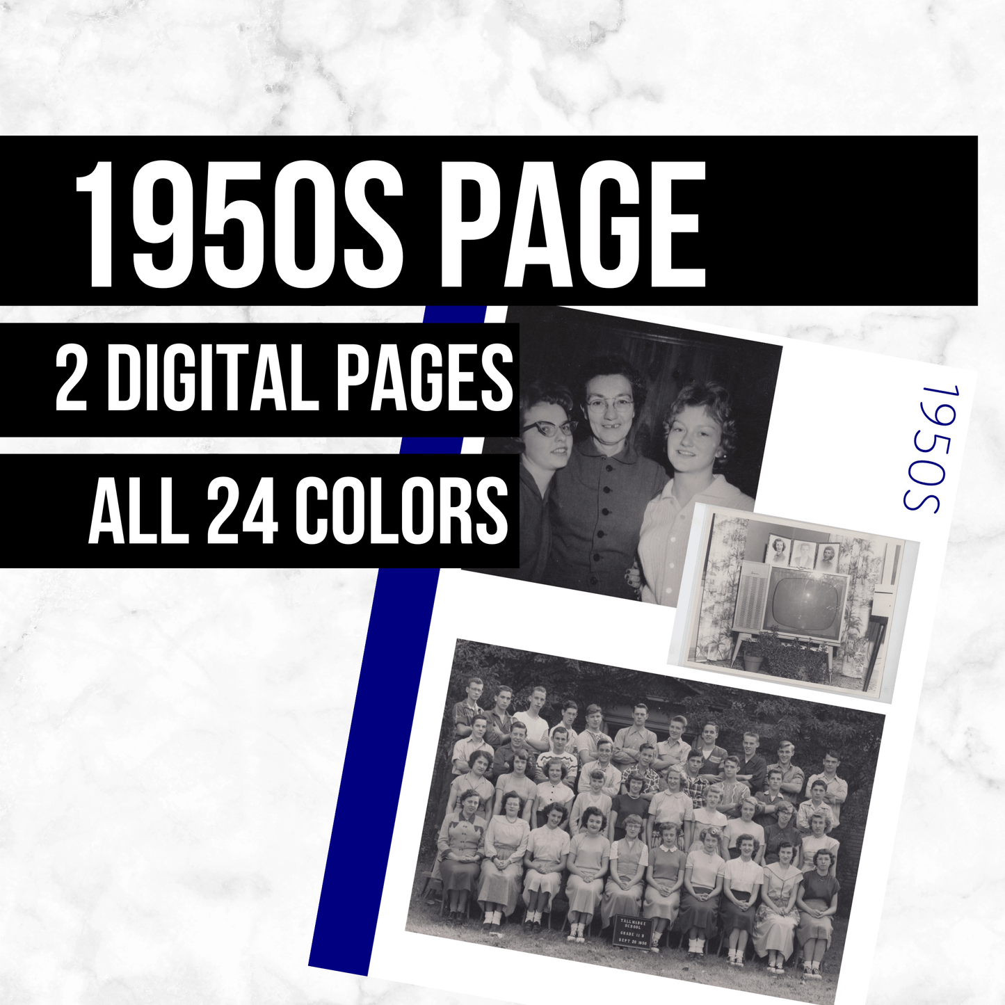1950s Page: Printable Genealogy Form (Digital Download)