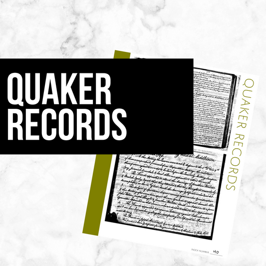 Quaker Records: Printable Genealogy Forms (Digital Download)