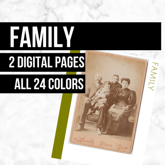 Family: Printable Genealogy Page (Digital Download)