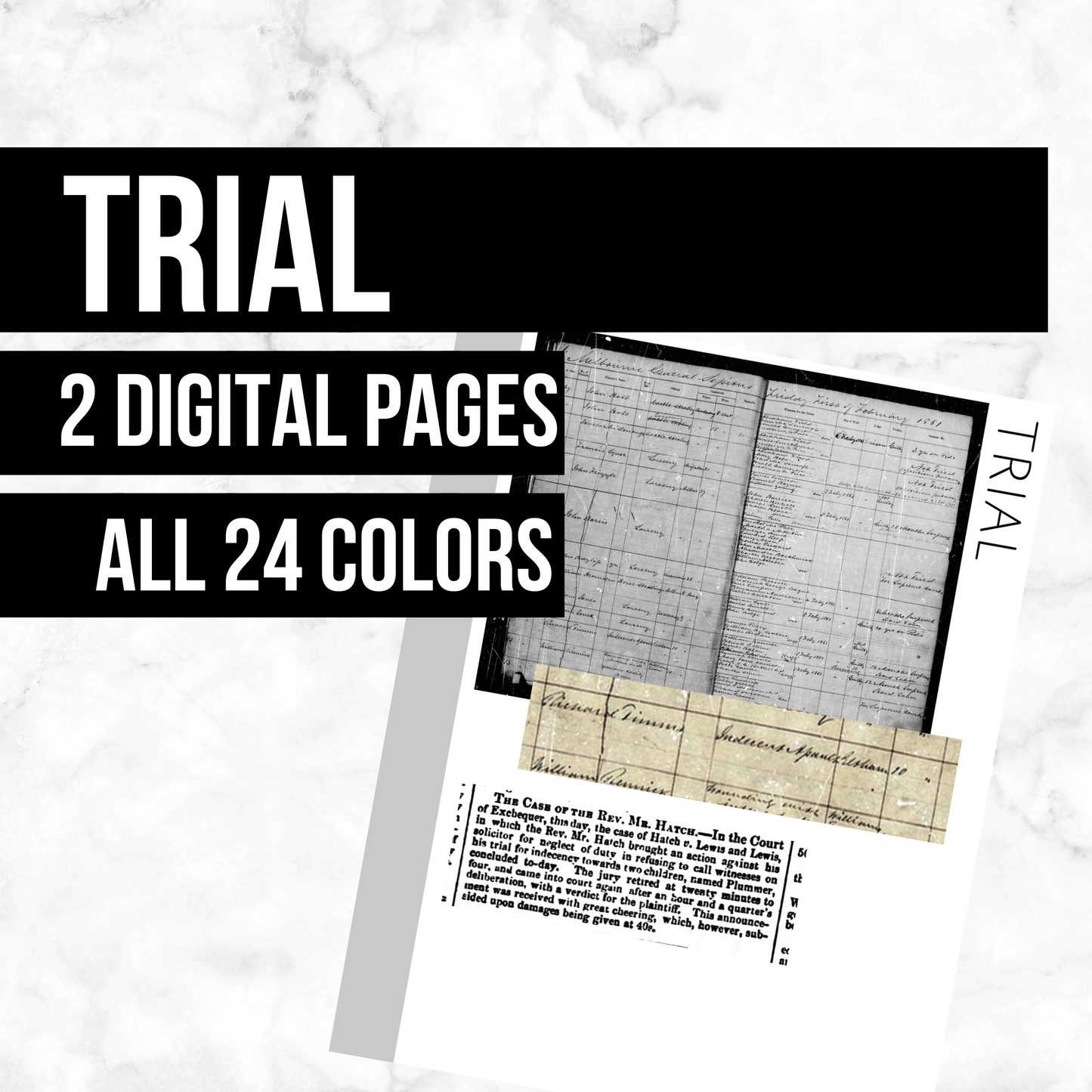 Trial: Printable Genealogy Form (Digital Download)