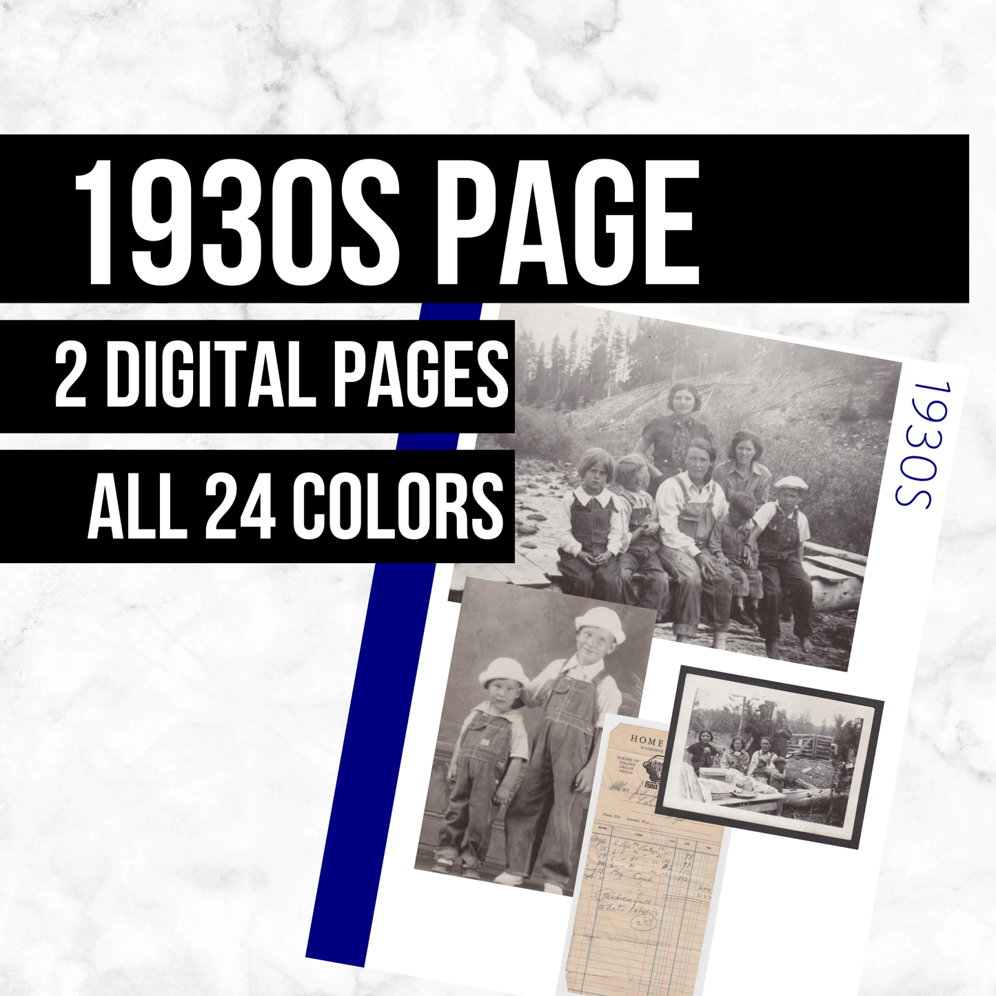 1930s Page: Printable Genealogy Form (Digital Download)