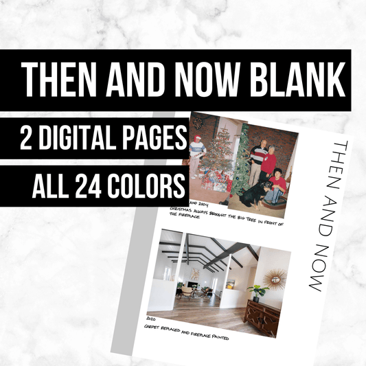 Then and Now (Blank): Printable Genealogy Form (Digital Download)