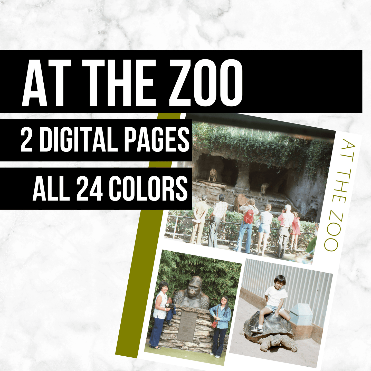 At the Zoo: Printable Genealogy Page (Digital Download)