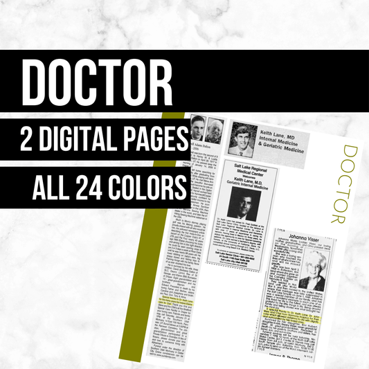 Doctor: Printable Genealogy Forms (Digital Download)