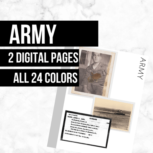 Army Page: Printable Genealogy Forms (Digital Download)