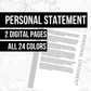 Personal Statement: Printable Genealogy Form (Digital Download)