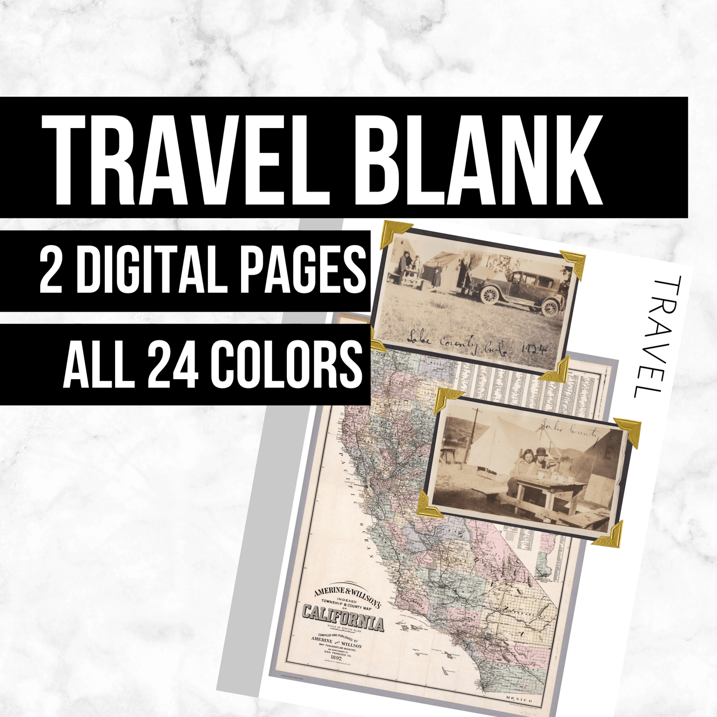 Travel (Blank): Printable Genealogy Form (Digital Download)