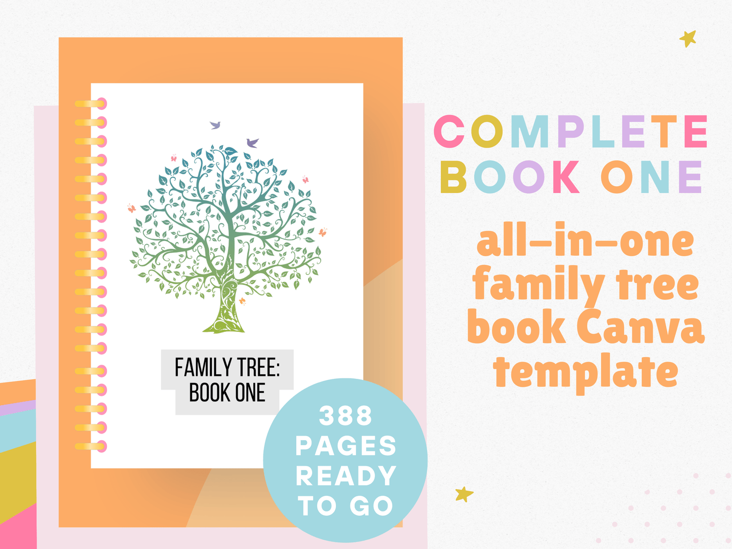 Book One: All-in-One Family Tree Canva Template