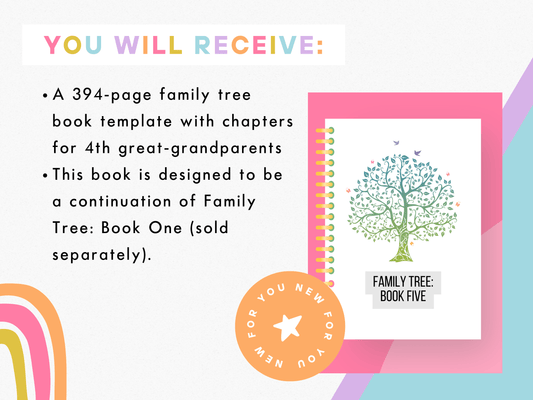 Book Five: All-in-One Family Tree Canva Template