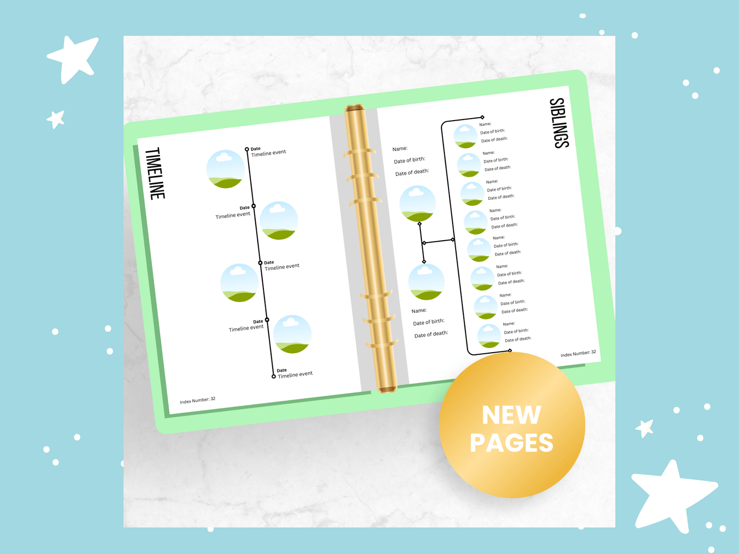 Book Four: All-in-One Family Tree Canva Template