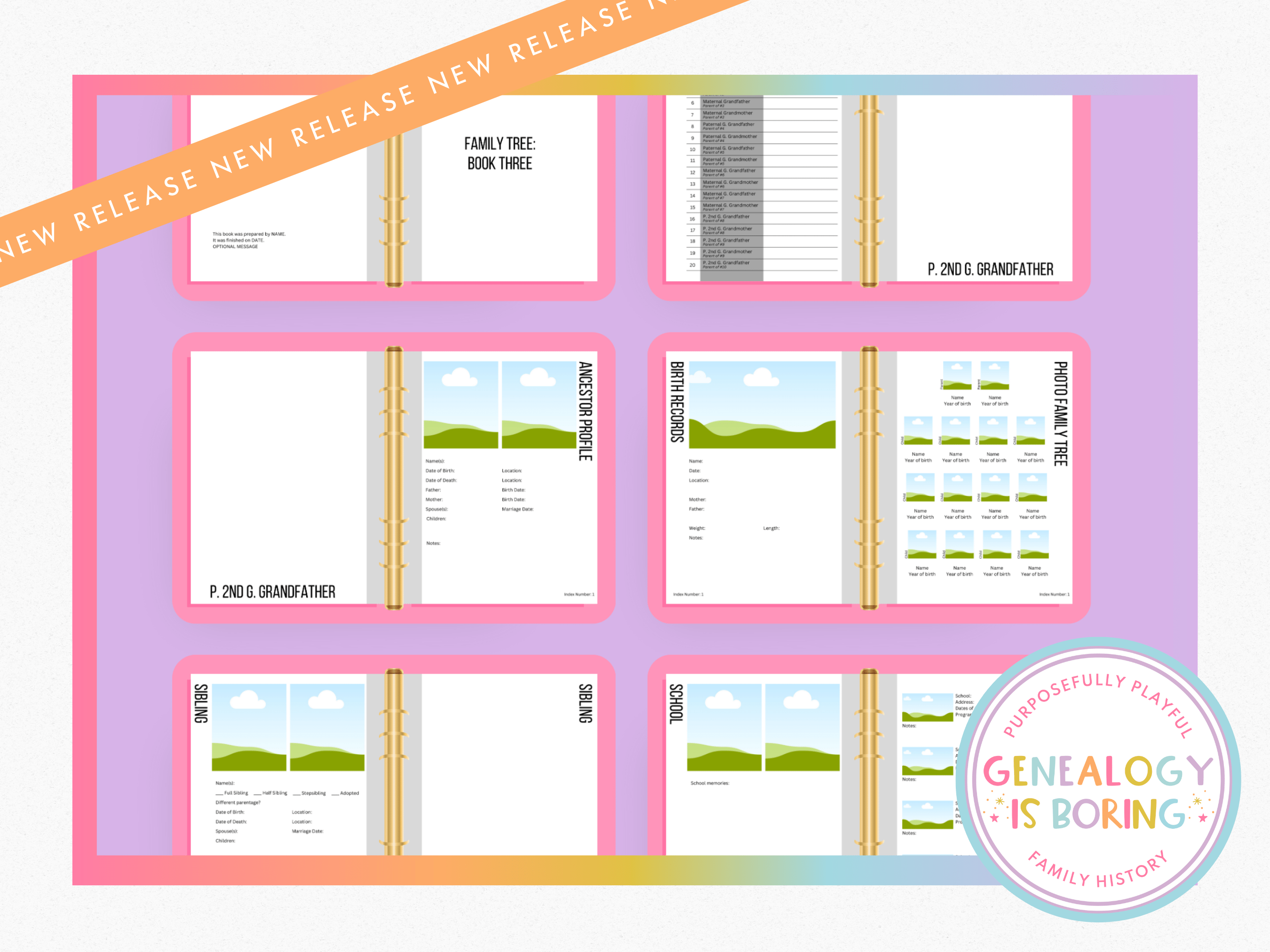 Canva Templates Family Tree Notebooks
