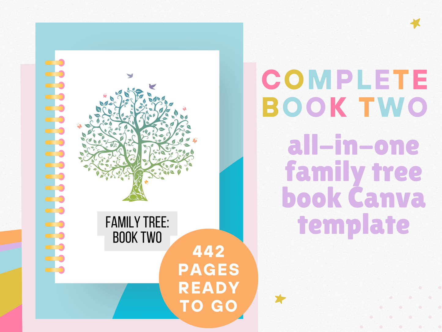 Book Two: All-in-One Family Tree Canva Template