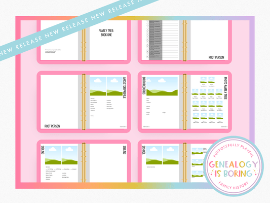 Guide Videos PLUS Book One: All-in-One Family Tree Canva Template