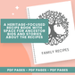 History Focused Recipe Pages - PDF Family Recipe Book
