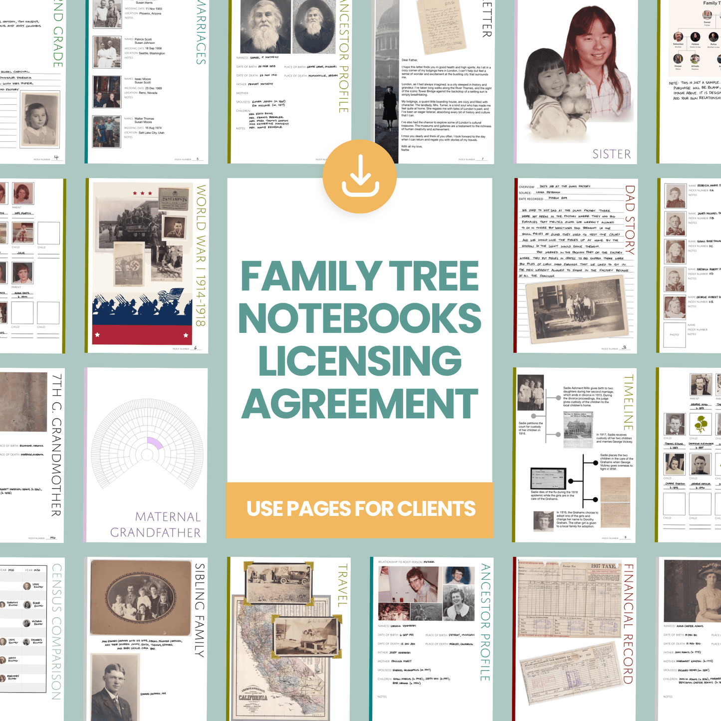 Family Tree Notebooks Commercial Use License Agreement