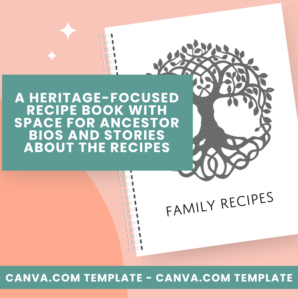 History Focused Recipe Pages - Canva Family Recipe Book