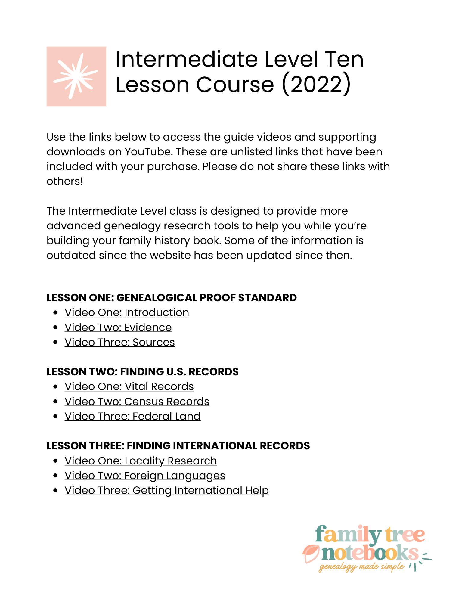 The Family Tree Notebooks Learning Library Lifetime Membership