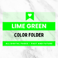 Color Sale: All the Lime Green Pages