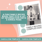 Modern Recipe Card Pages - Canva Family Recipe Book