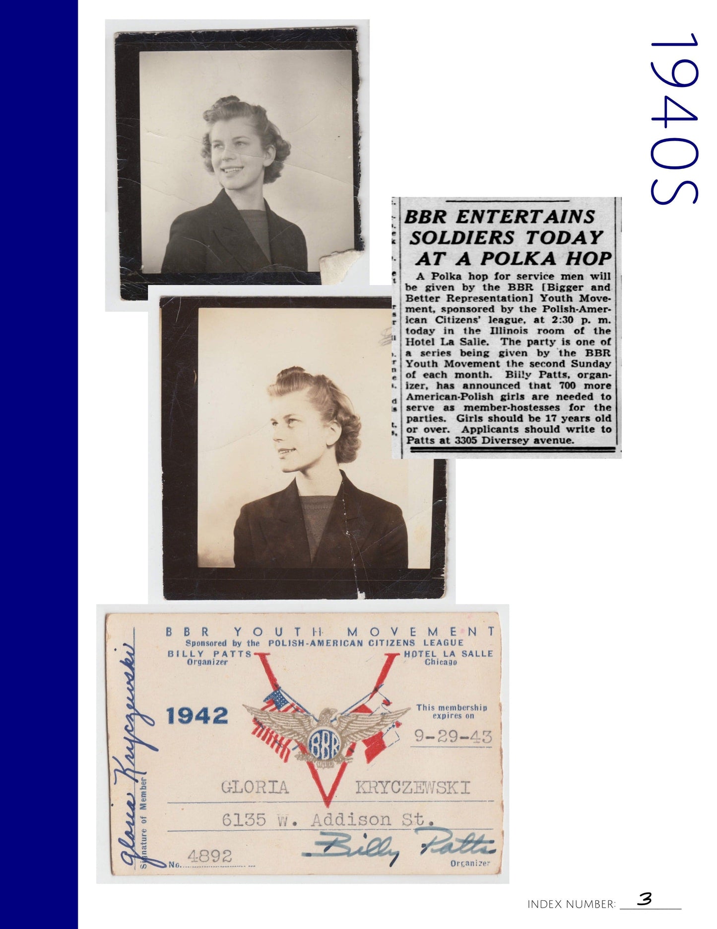 1940s Page: Printable Genealogy Form (Digital Download)